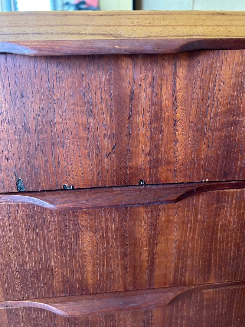 デンマークビンテージ木製キャビネット 3段 チーク材