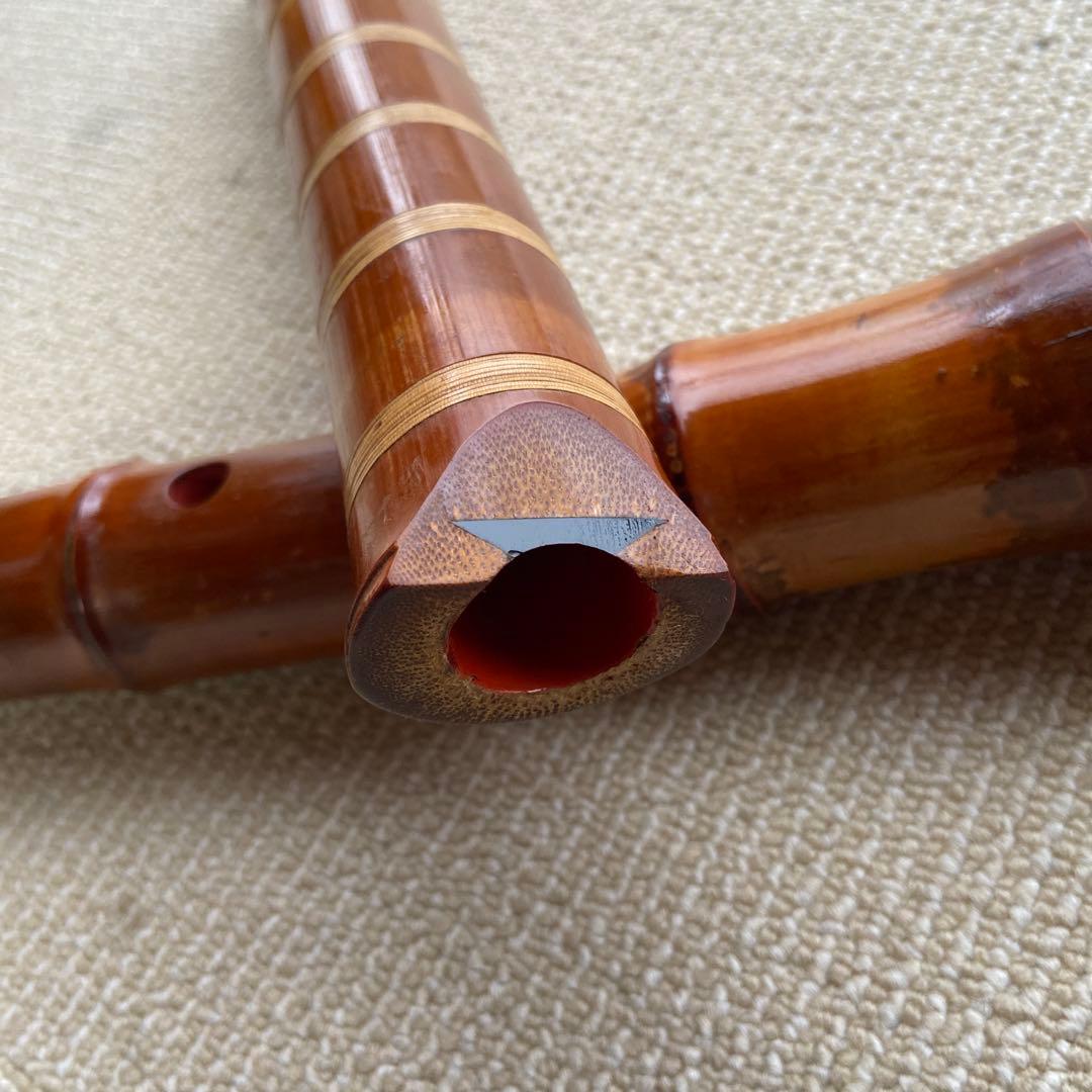 180尺八 一尺八寸管　銘　月山