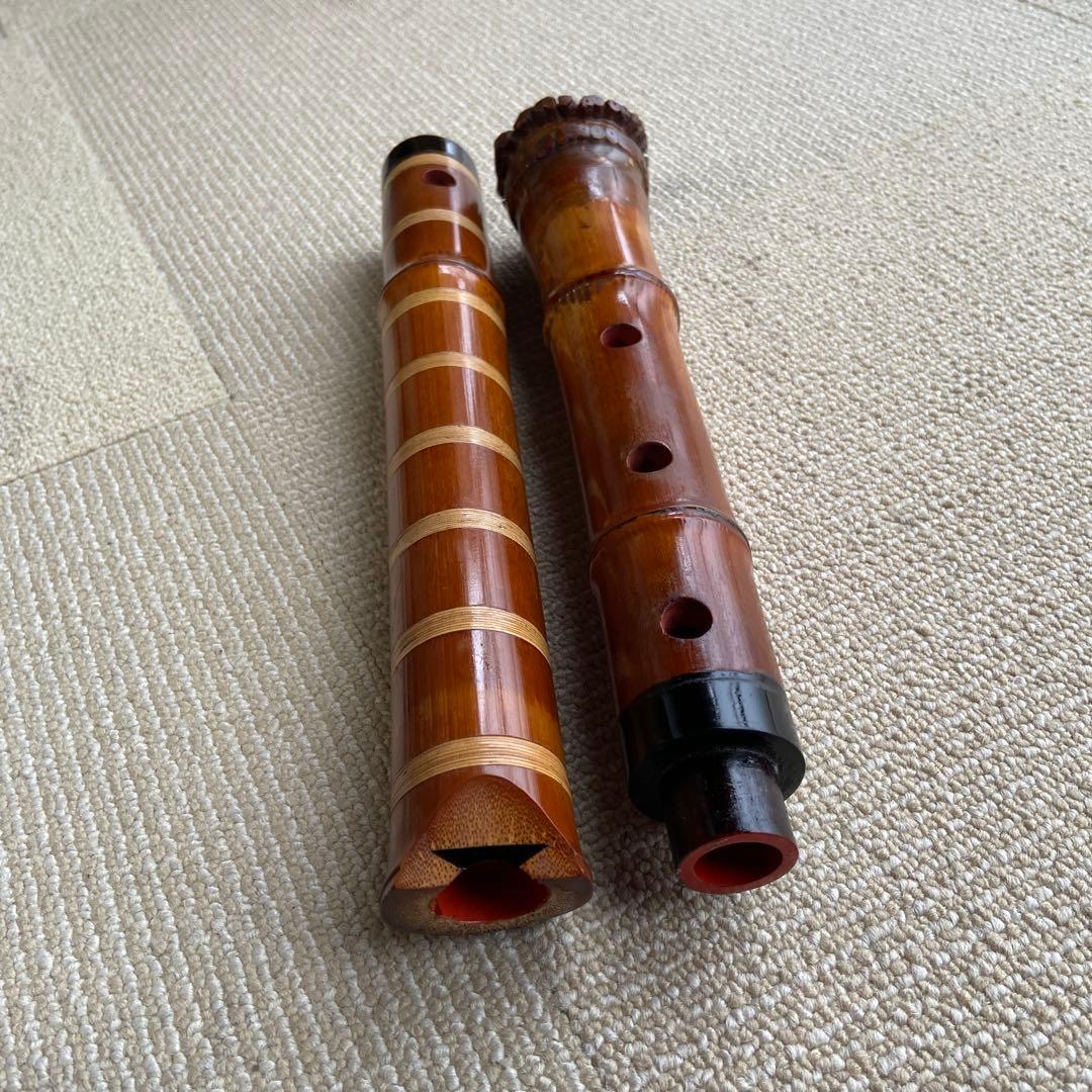 180尺八 一尺八寸管　銘　月山