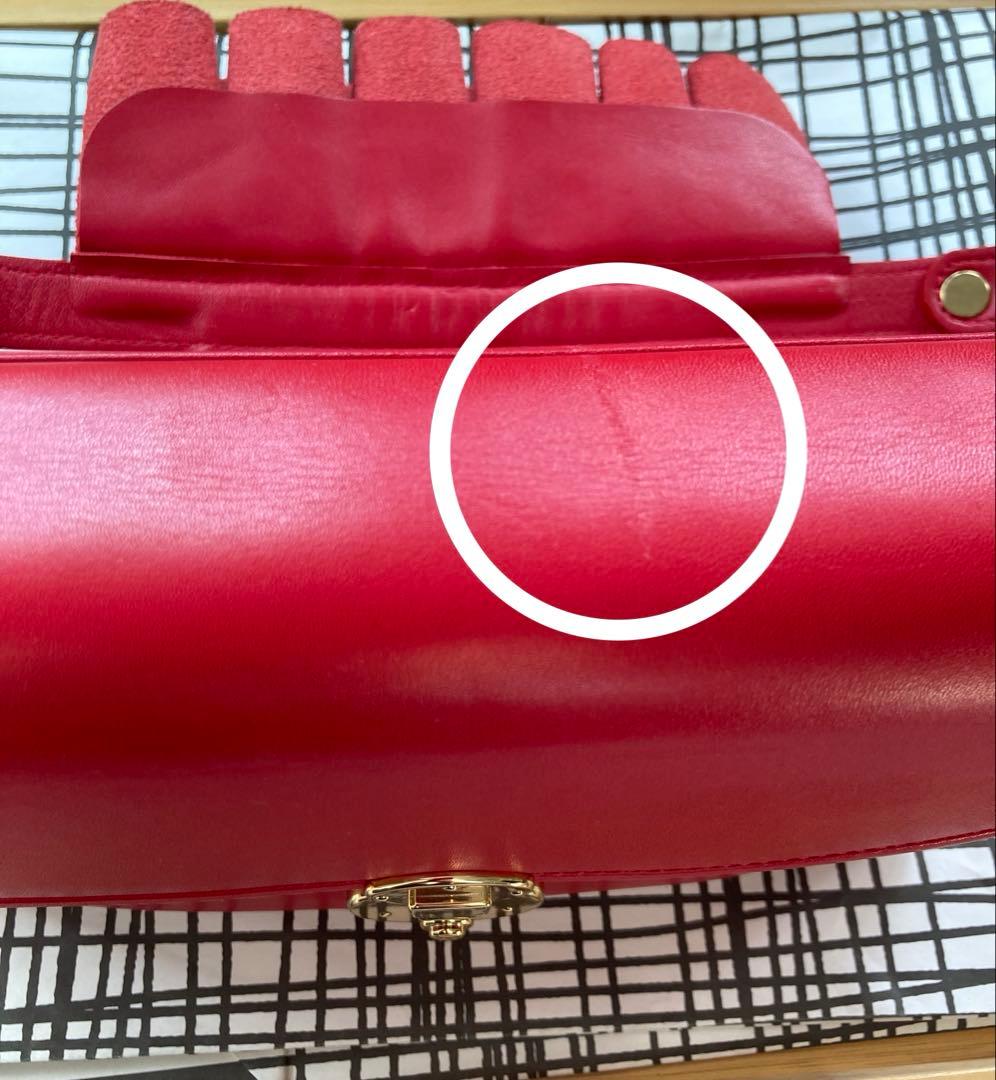 トルトアーゴ　3way フリル　バッグ　ポシェット　ショルダー　赤