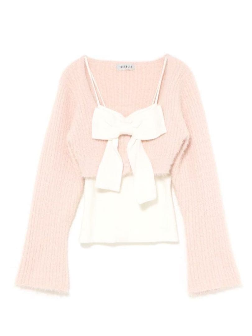 BUBBLES　バブルス　リボンニットアンサンブル