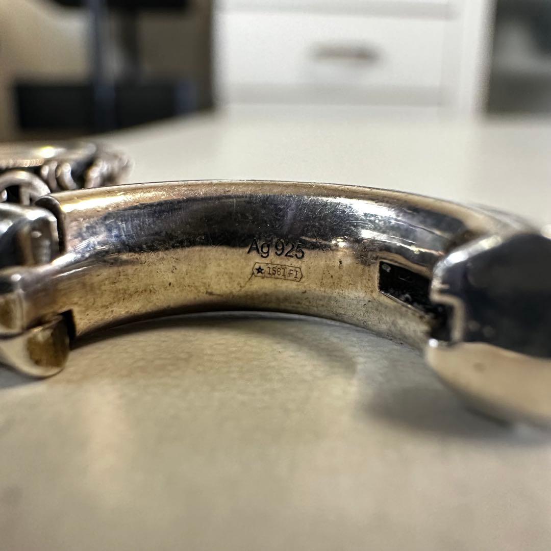 GUCCI フローラル フープピアス Ag925