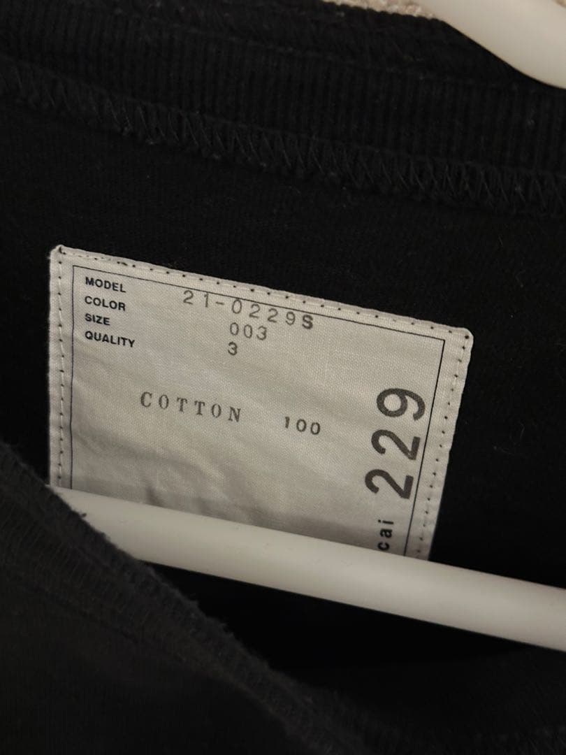 sacai francois k コラボ　ロンT サイズ3