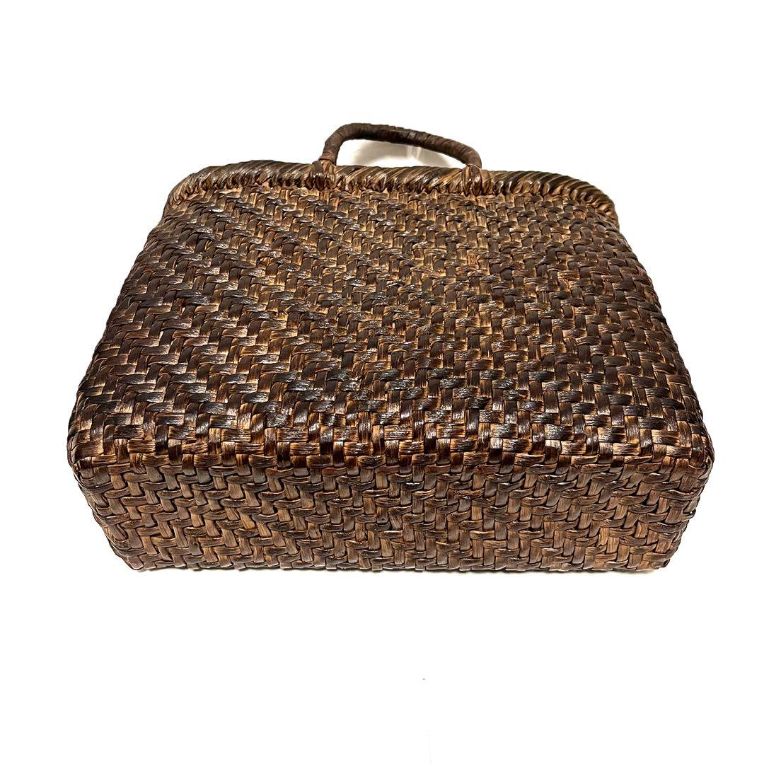 逸品 山形県産 山葡萄 かごバッグ 5mm細ひご網代編み 30年物 国産保証