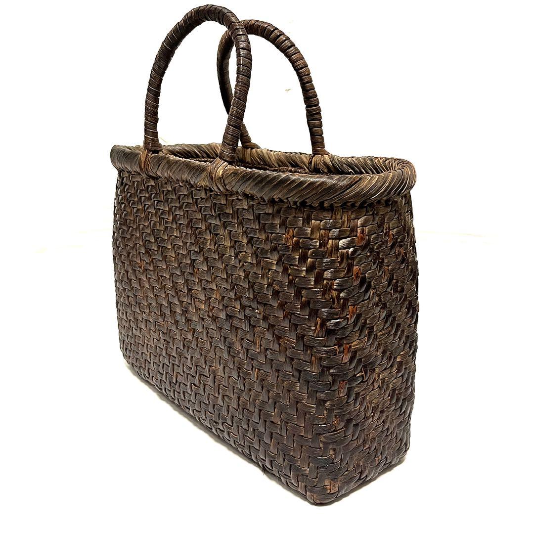 逸品 山形県産 山葡萄 かごバッグ 5mm細ひご網代編み 30年物 国産保証