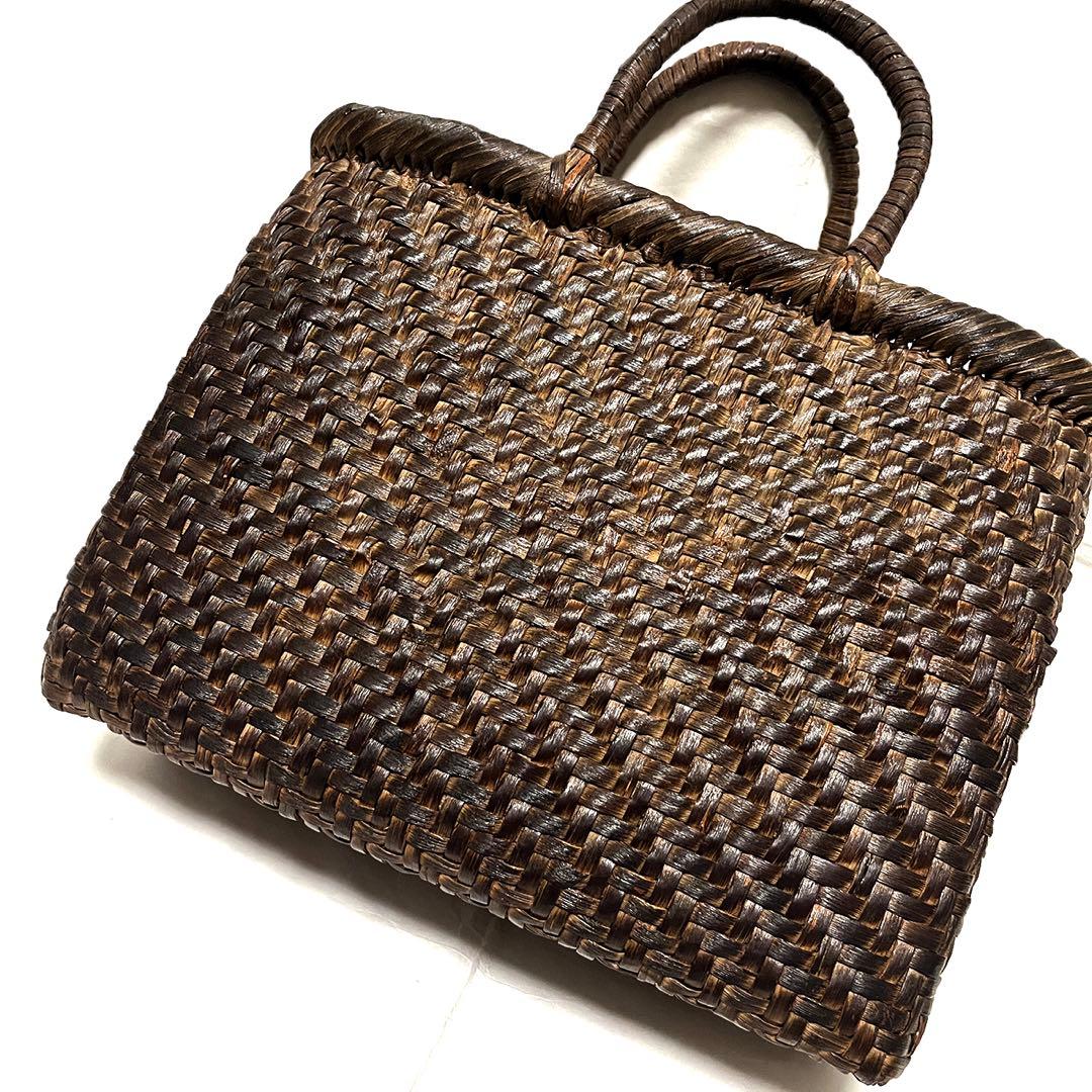 逸品 山形県産 山葡萄 かごバッグ 5mm細ひご網代編み 30年物 国産保証