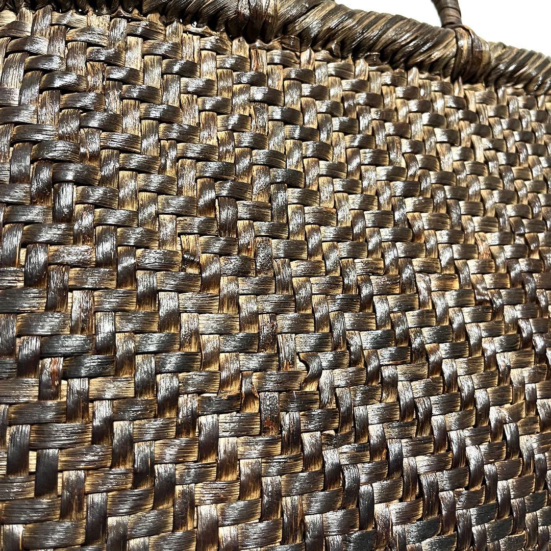 逸品 山形県産 山葡萄 かごバッグ 5mm細ひご網代編み 30年物 国産保証