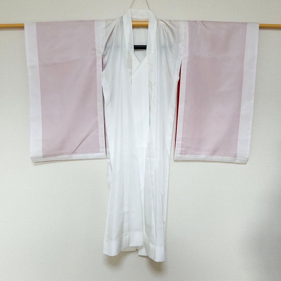 着物　お宮参り　産着　祝着　花車　蝶　四季草花　女の子　襦袢付き　クリーニング済