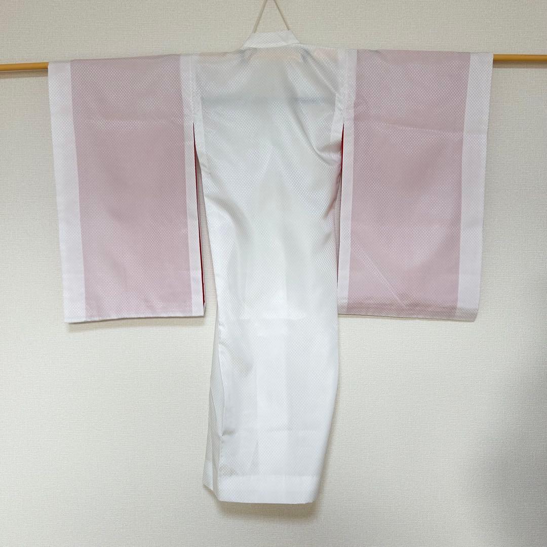 着物　お宮参り　産着　祝着　花車　蝶　四季草花　女の子　襦袢付き　クリーニング済