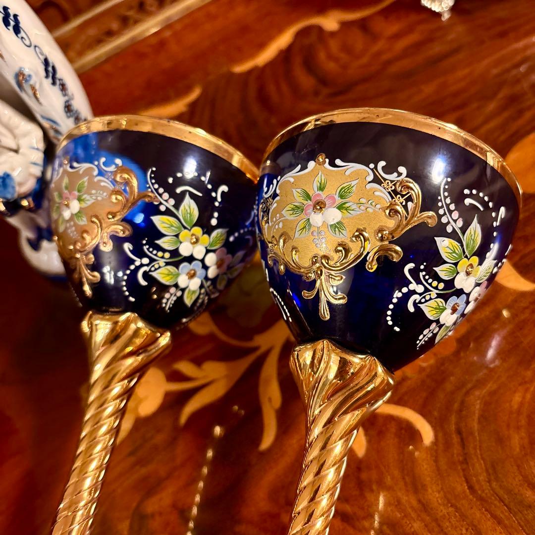 イタリア製 飾り棚 (画像3枚目ベネチアグラスと陶器 花瓶はオマケです)