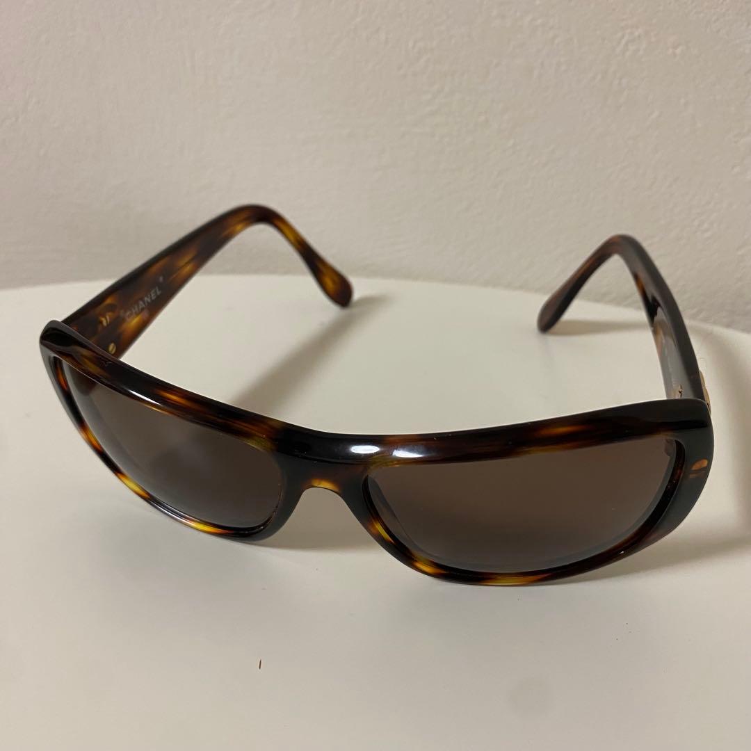CHANEL サングラス べっ甲 ココマーク ゴールド金具 ブラウン レディース
