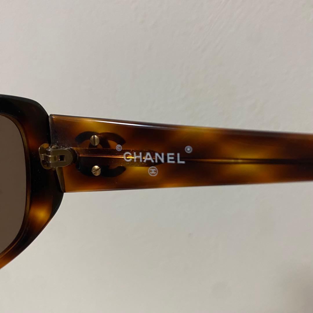 CHANEL サングラス べっ甲 ココマーク ゴールド金具 ブラウン レディース