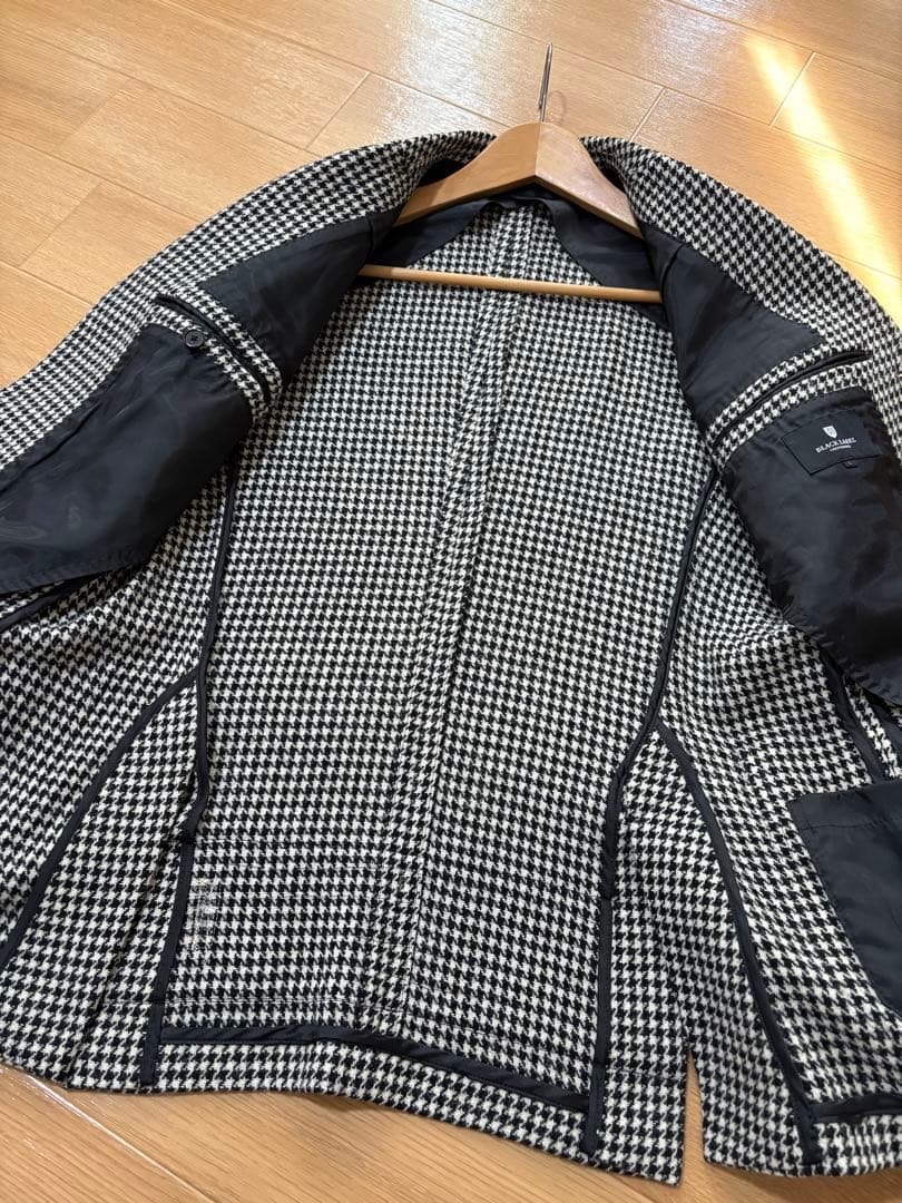 未使用に近い　ブラックレーベルクレストブリッジ　ウールツイード　ハウンドトゥース