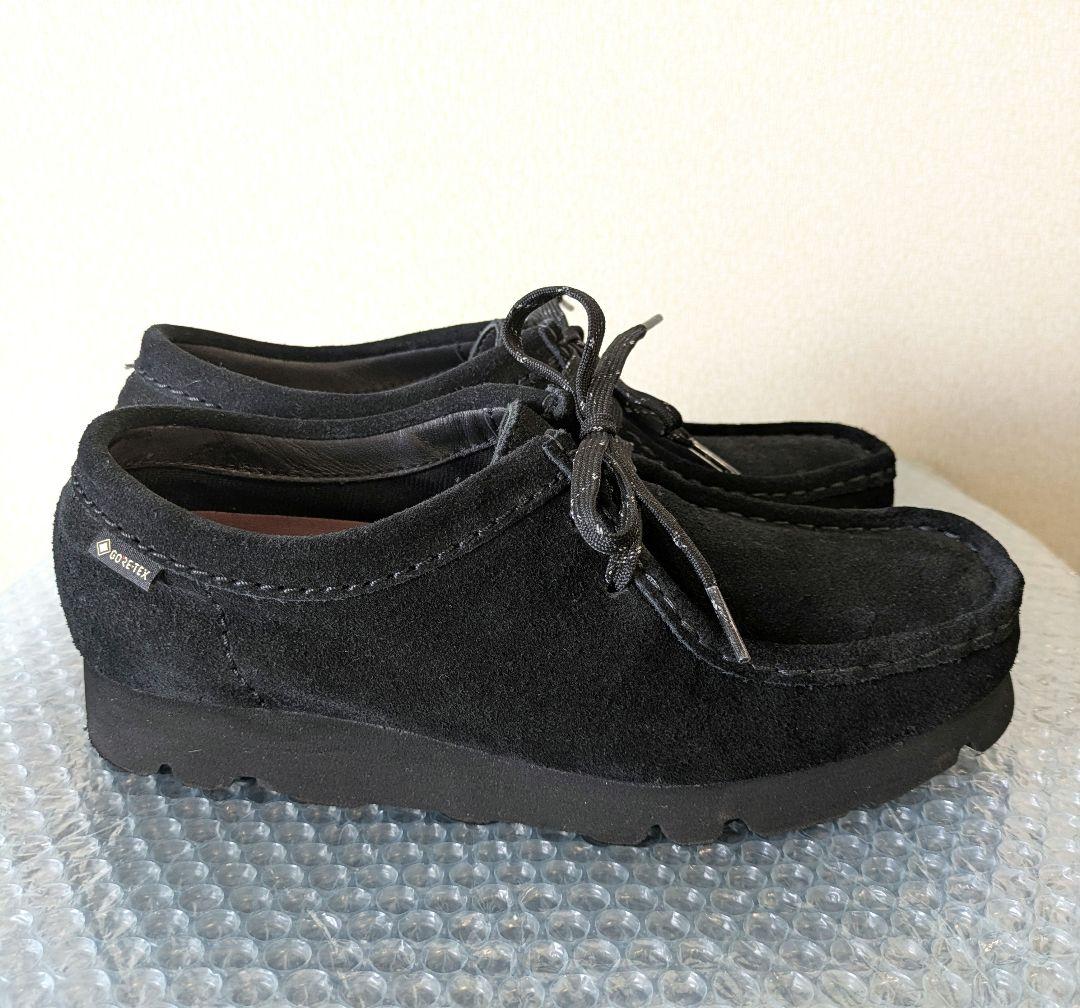 クラークス レディース ワラビー ゴアテックス ブラックスエード 25cm