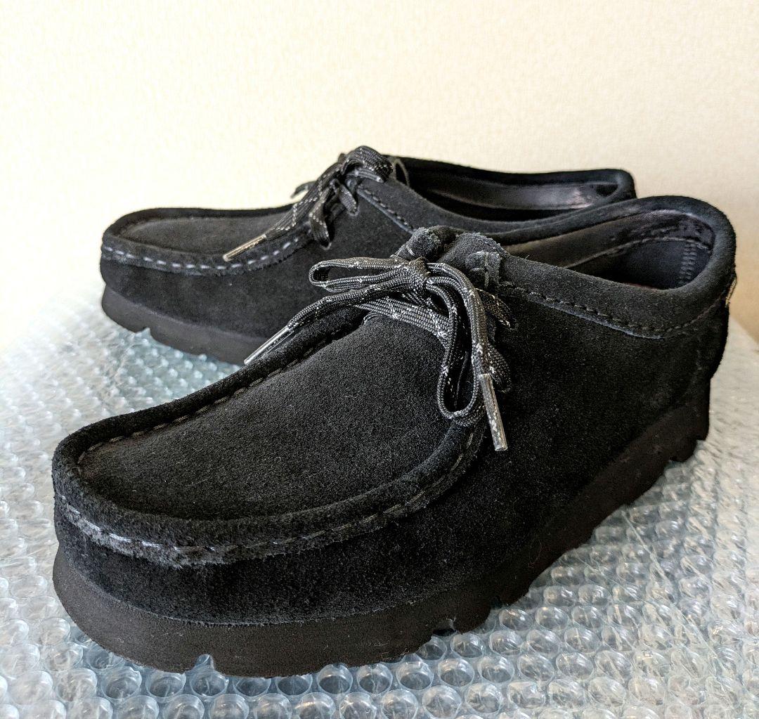 クラークス レディース ワラビー ゴアテックス ブラックスエード 25cm