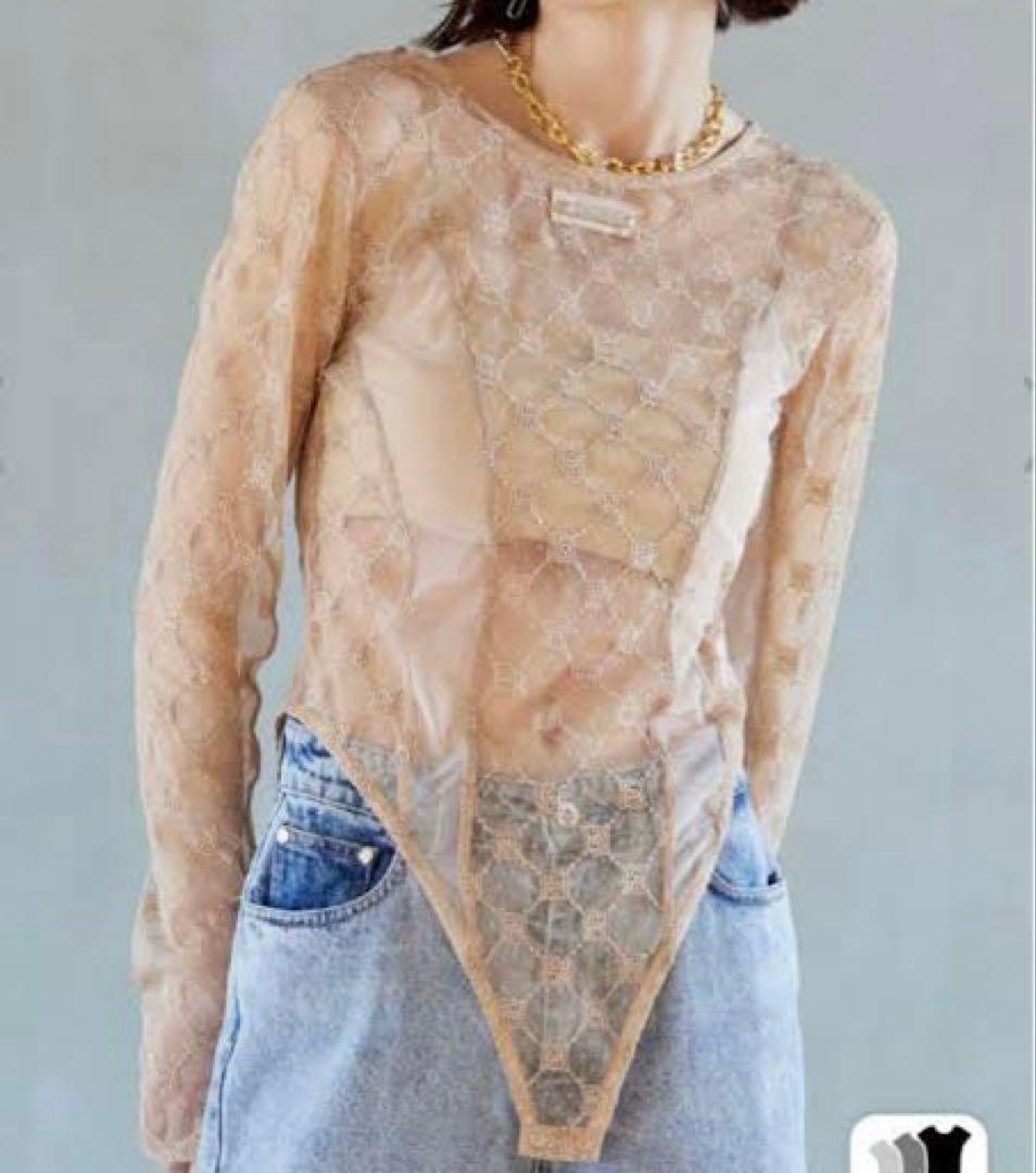 PRANK PROJECT プランクプロジェクト モノグラムレースボディスーツ