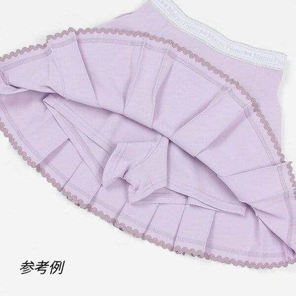 新品 mezzo piano 短丈パーカ＆半袖T ウエストロゴ プリーツスカパン