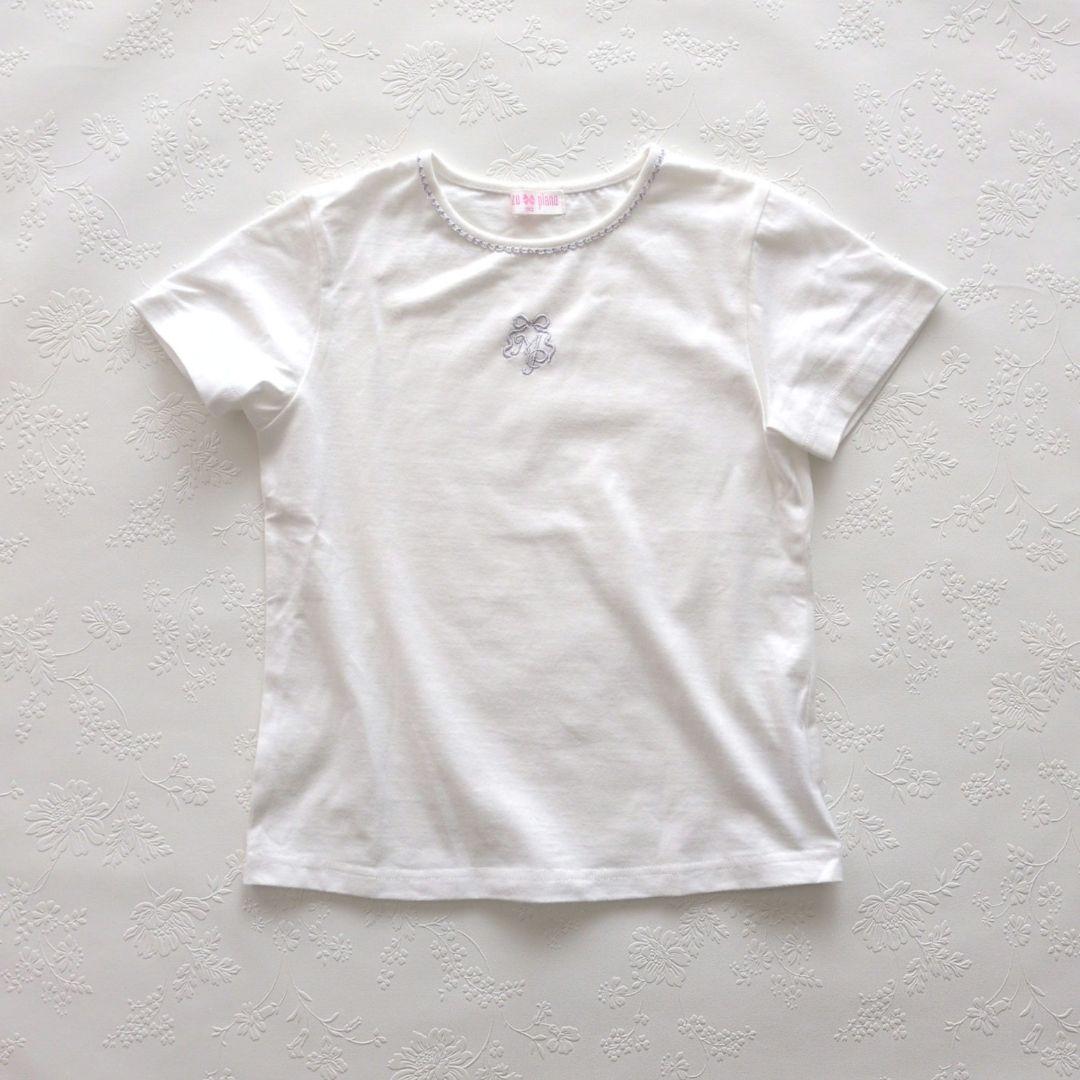 新品 mezzo piano 短丈パーカ＆半袖T ウエストロゴ プリーツスカパン