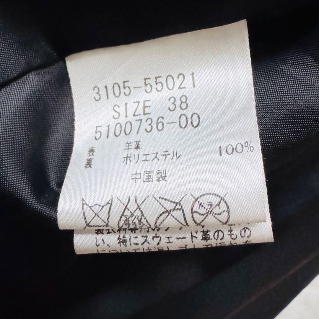 美品✨ ロートレアモン レザージャケット シングル ノーカラー 38 ラムレザー