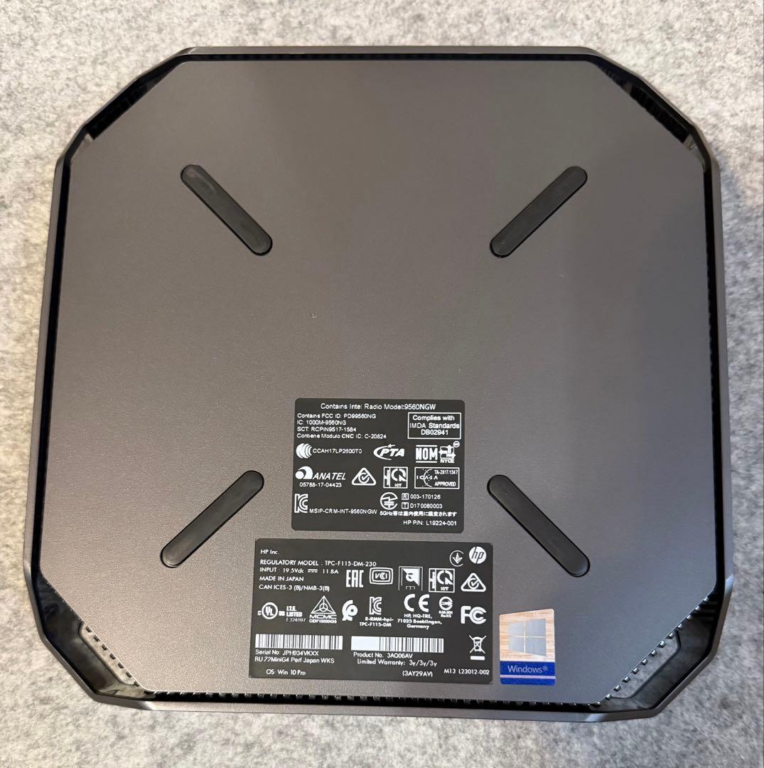 HP-Z2 mini G4 Intel Xeon ミニPC