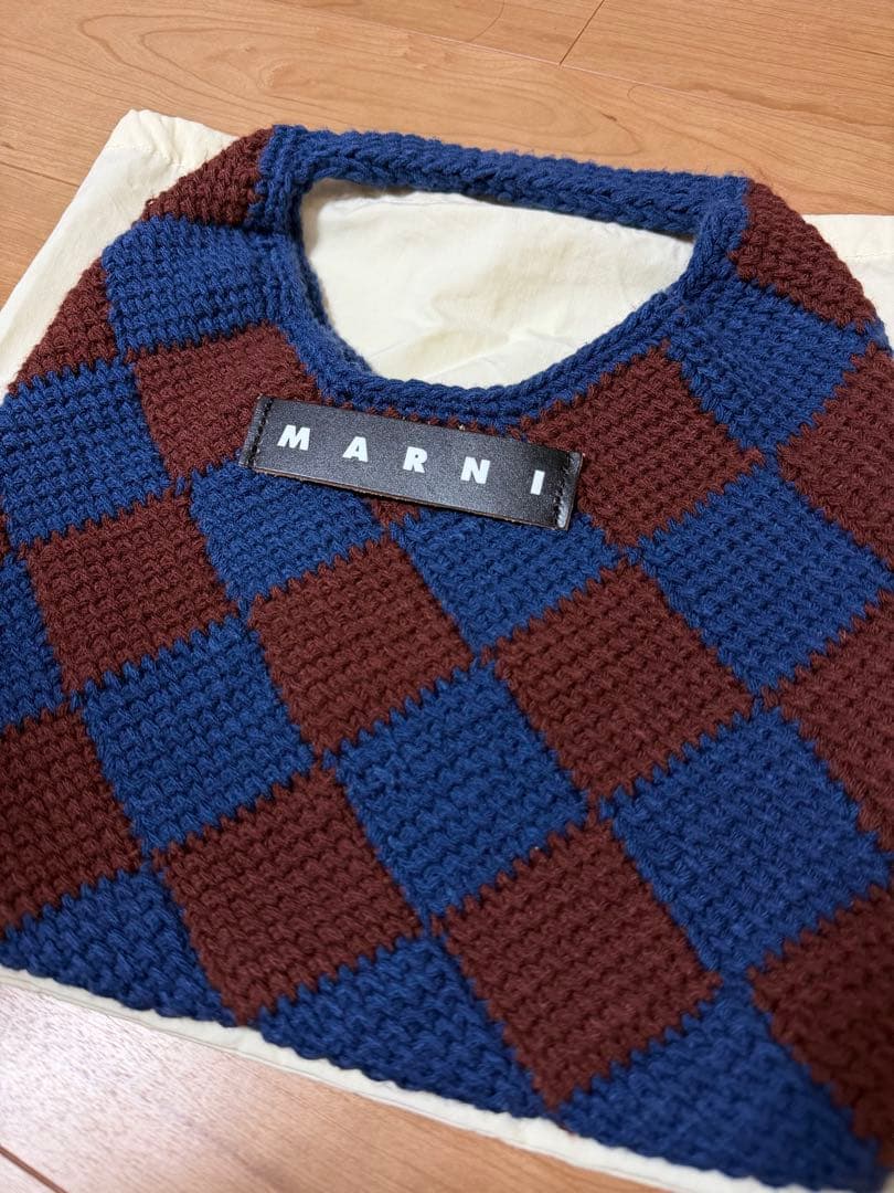 MARNI ハンドバック　ネイビーブラウン