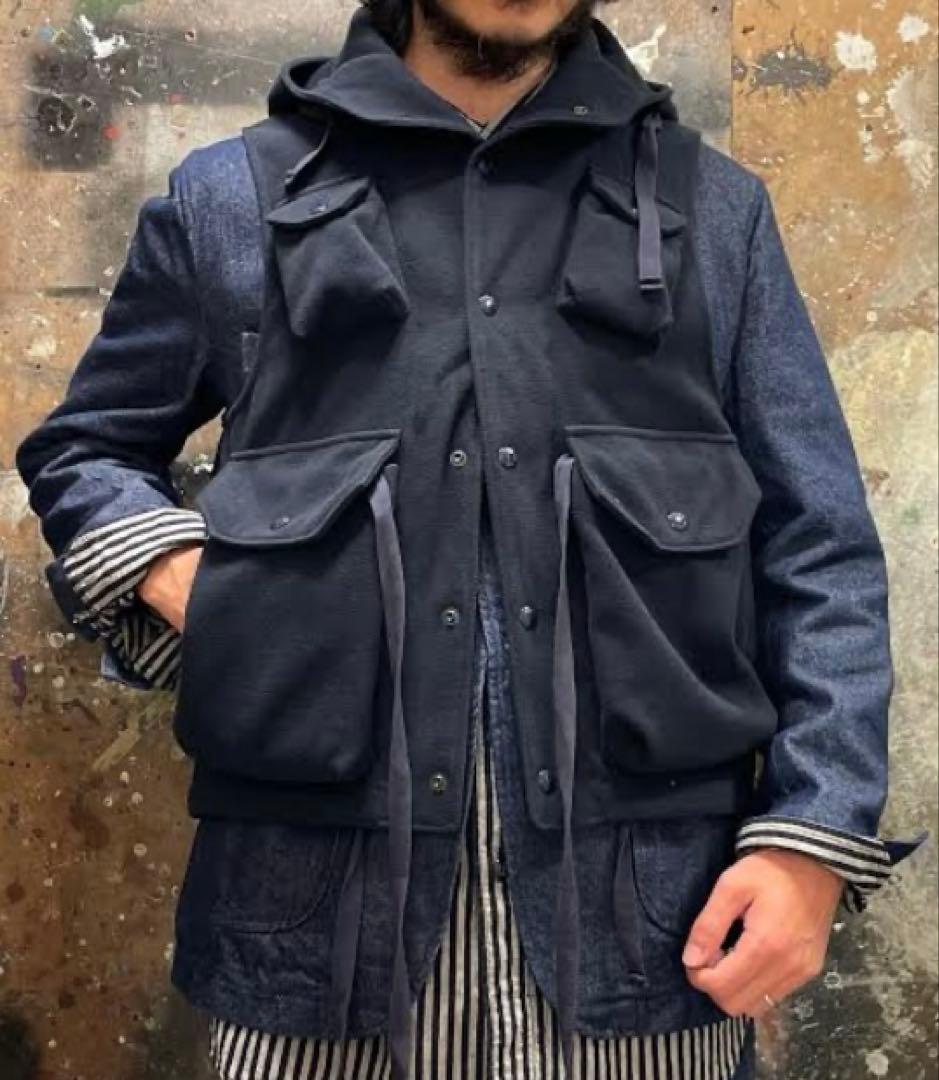 エンジニアードガーメンツ フィールドベスト　M ネイビー　ネペンテス