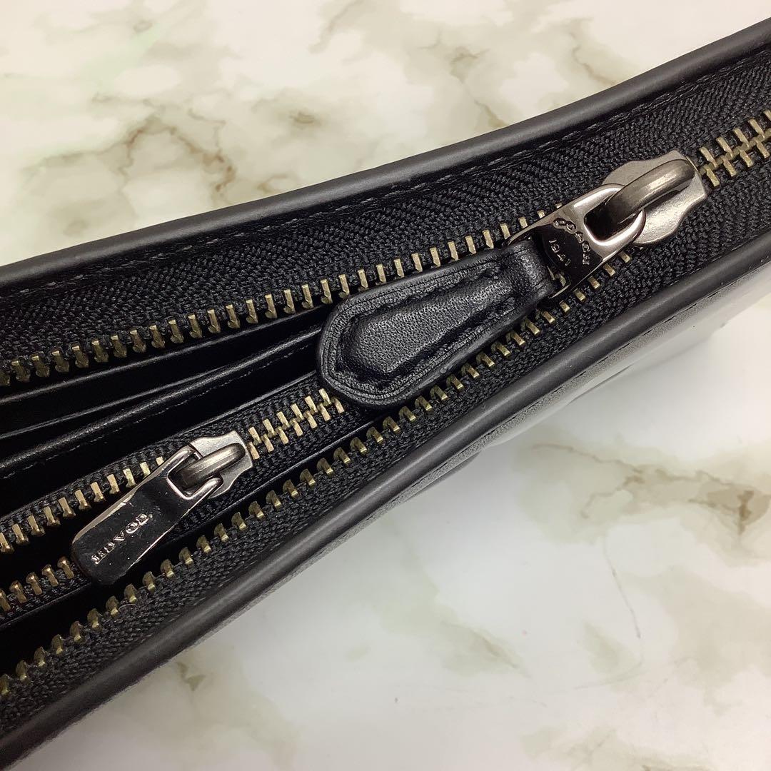 新品　レア　コーチ　COACH レザー　ミッキー　ディズニー　長財布　黒