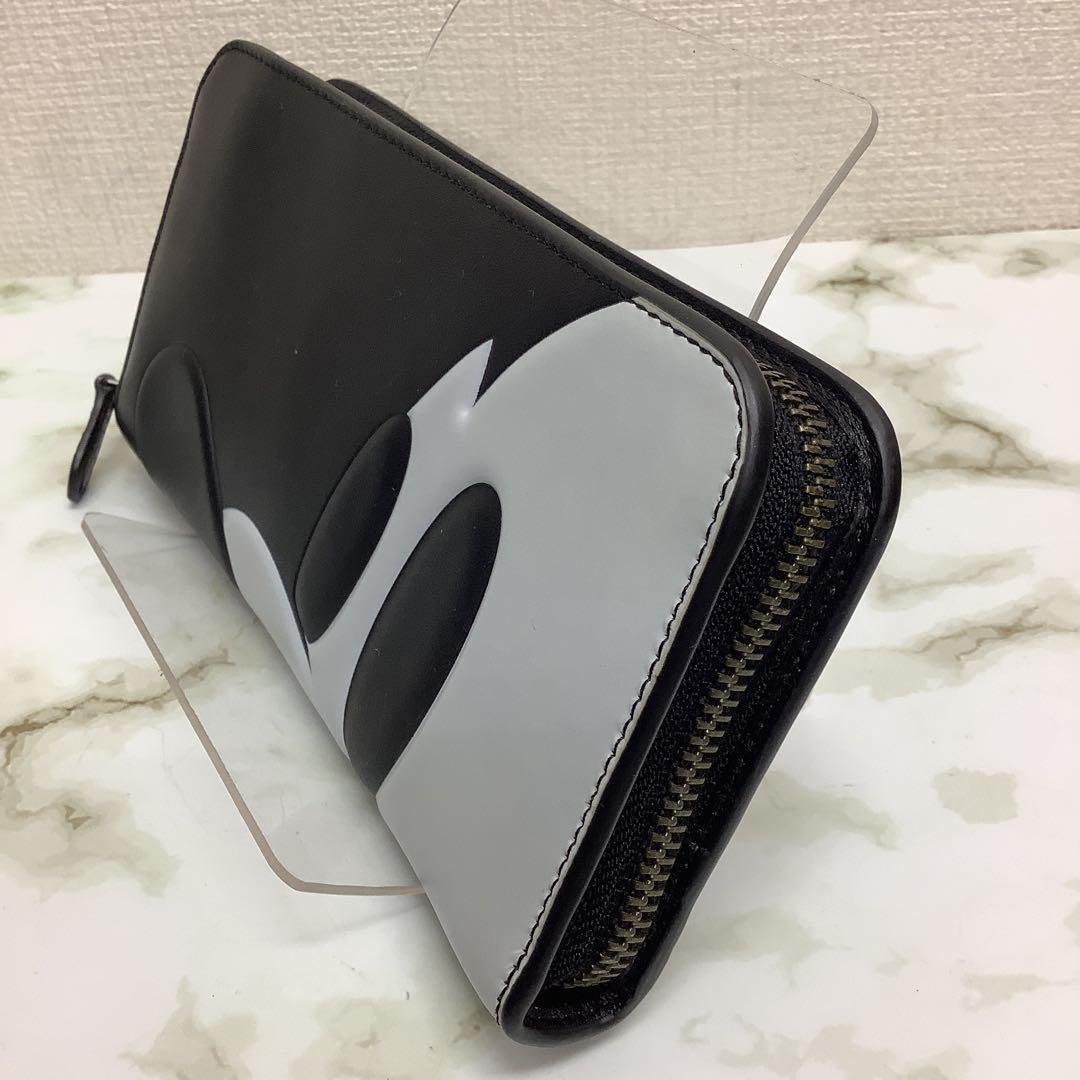 新品　レア　コーチ　COACH レザー　ミッキー　ディズニー　長財布　黒
