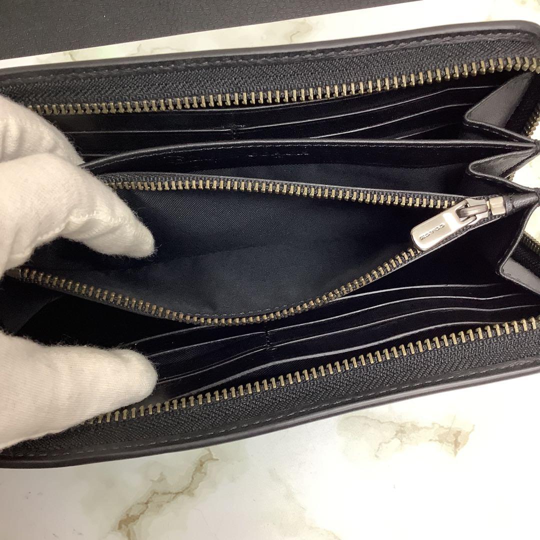 新品　レア　コーチ　COACH レザー　ミッキー　ディズニー　長財布　黒