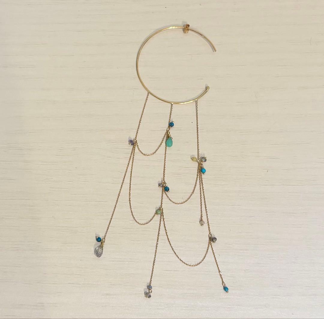 蟹*様 スイートピー　SweetPea アッシュペーフランス　フープ型片耳ピアス