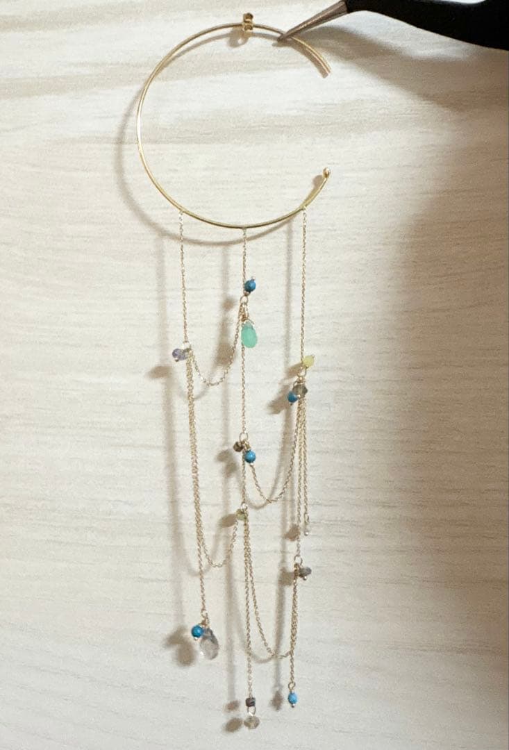 蟹*様 スイートピー　SweetPea アッシュペーフランス　フープ型片耳ピアス