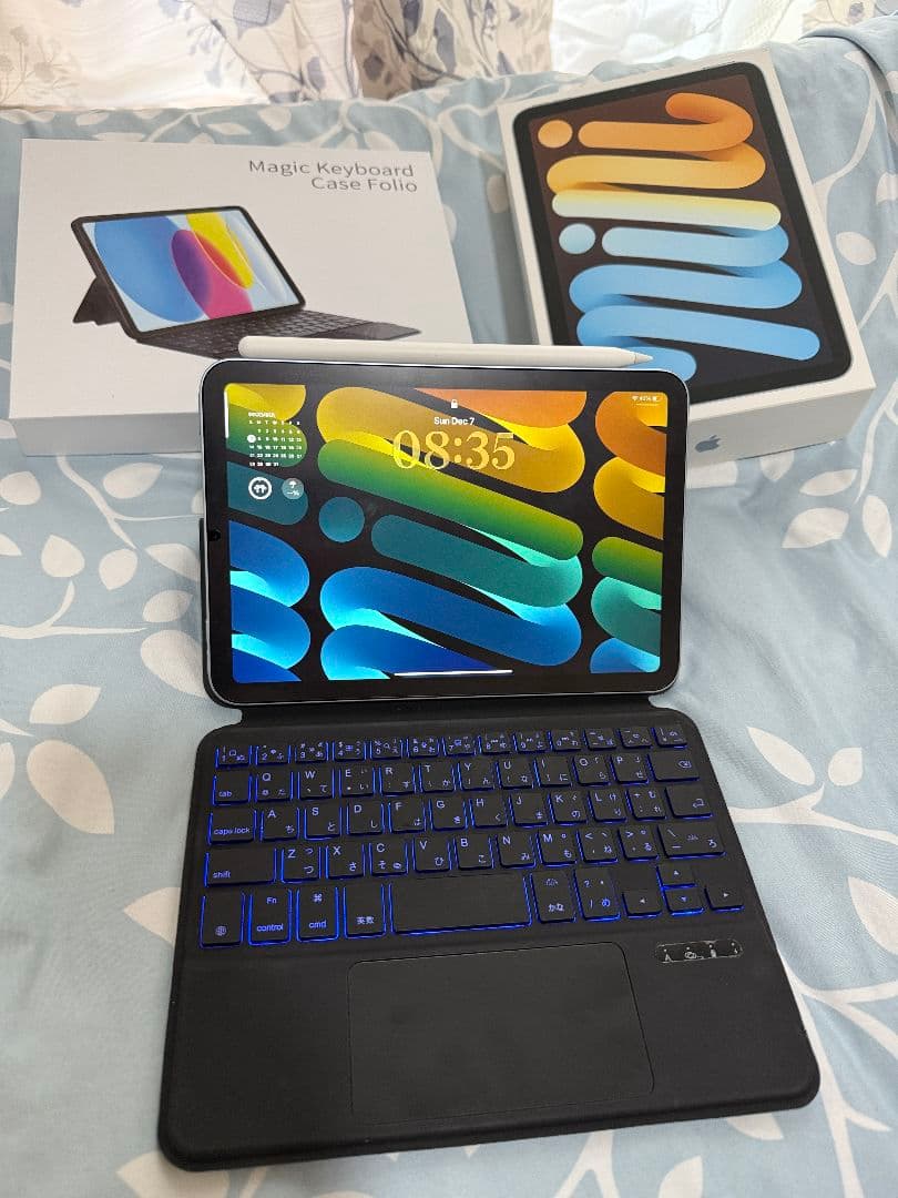 iPad mini 256GB A17Pro ブルー＋キーボード付