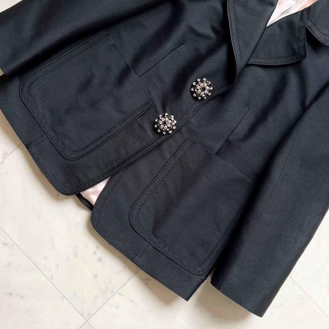 N˚21 ビジューボタン テーラードジャケット ブラック 40