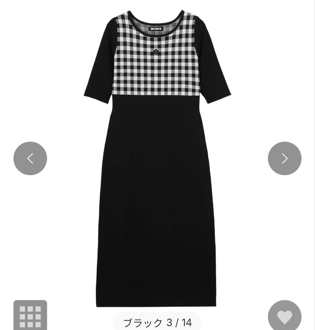 MARY QUANT マリークワント　カーデアンサンブル ワンピース　ブラック