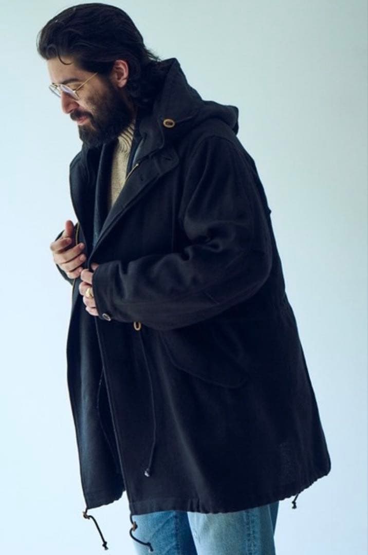 MAATEE&SANS 25AW FISH TAIL リネンカシミア ブラック1