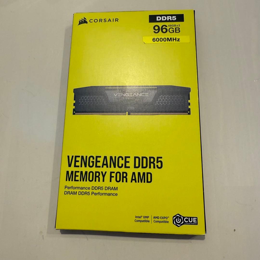 CORSAIR DDR5-6000MHz VENGEANCE 96GB ブラック