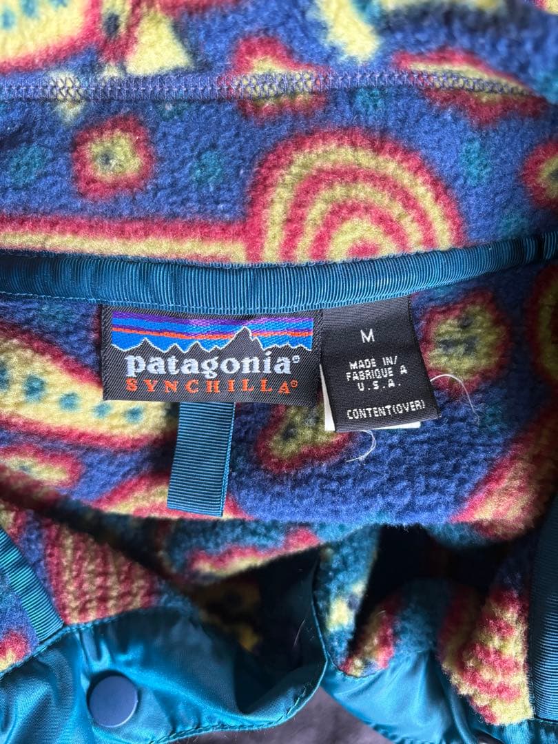patagonia パタゴニア ワニ柄 シンチラ スナップT 90S 総柄