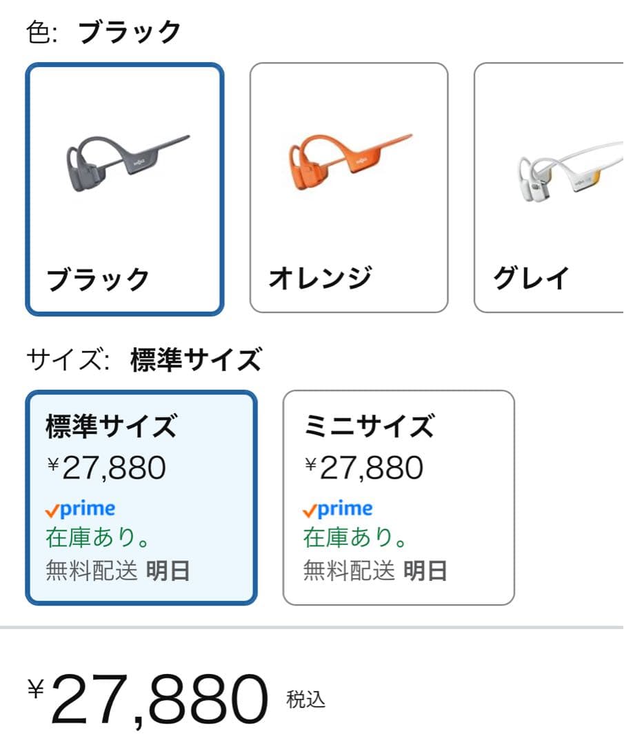 骨伝導イヤホン OpenRun Pro 2 ブラック