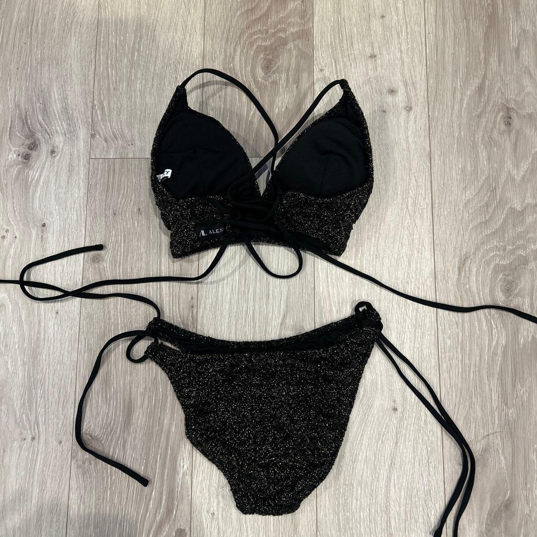 ALENCY ブラックラメ セパレート水着