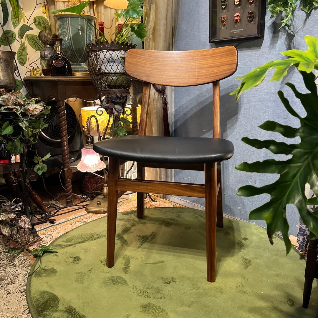 黒ぶたどん 　￼Sale 2脚セット　ウォールナット　北欧ST チェア