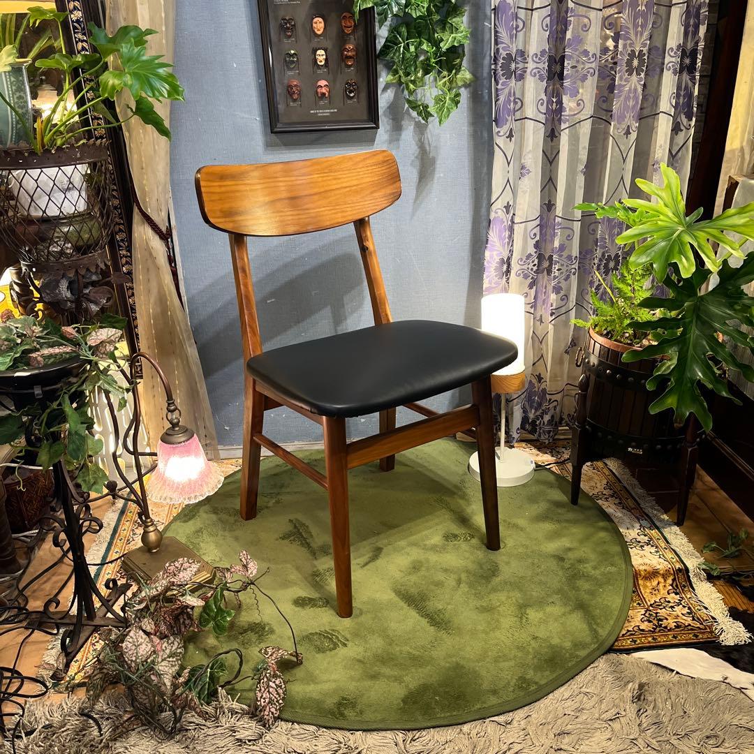 黒ぶたどん 　￼Sale 2脚セット　ウォールナット　北欧ST チェア