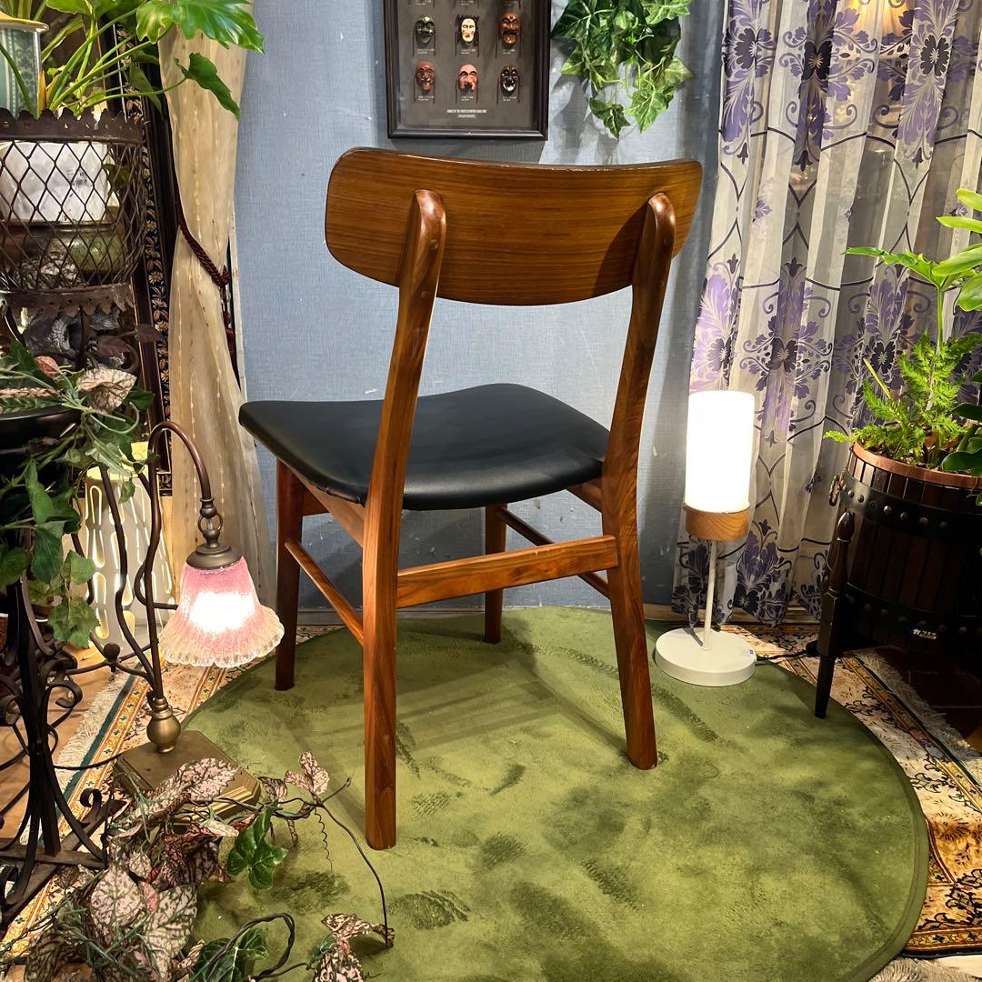 黒ぶたどん 　￼Sale 2脚セット　ウォールナット　北欧ST チェア