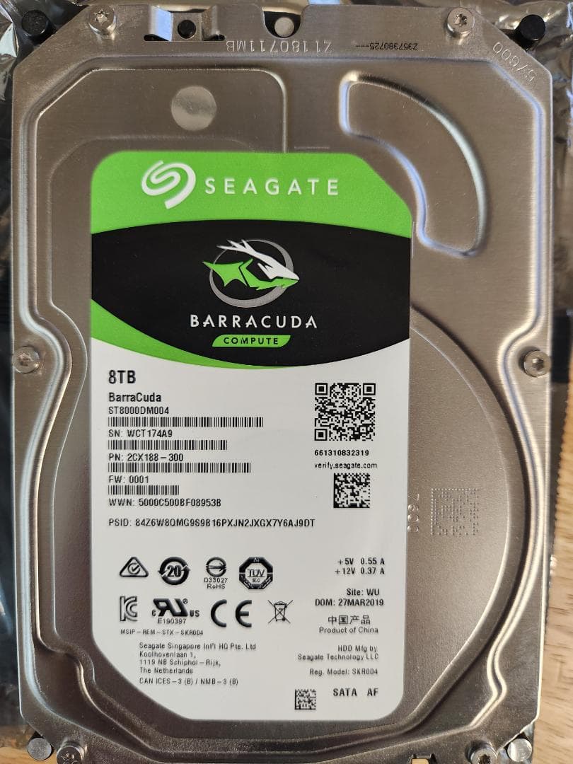 【8TB_HDD①】Seagate Barracuda 8TB HDD