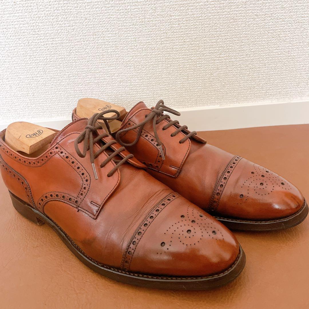 JOSEPH CHEANEY&SONS ダービー UK8.0F ライトブラウン