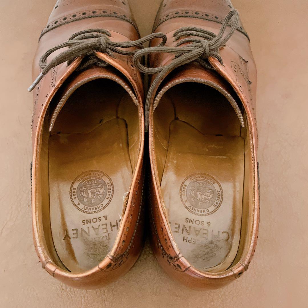 JOSEPH CHEANEY&SONS ダービー UK8.0F ライトブラウン