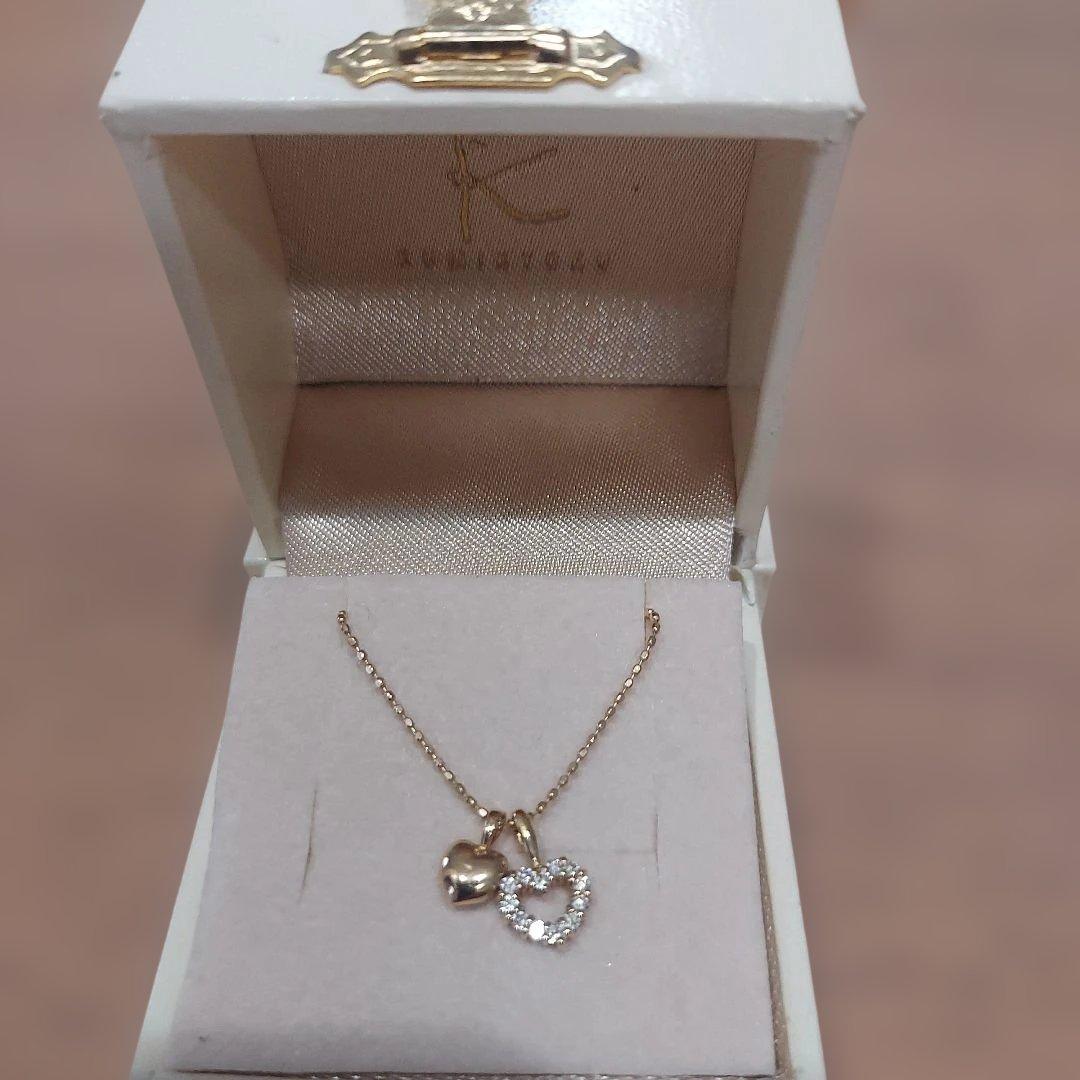 K18ハート型ペンダント ネックレス