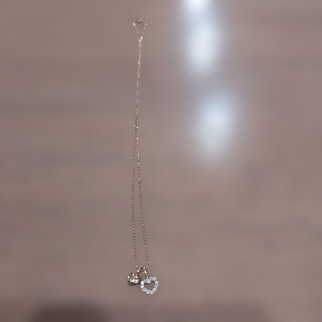 K18ハート型ペンダント ネックレス