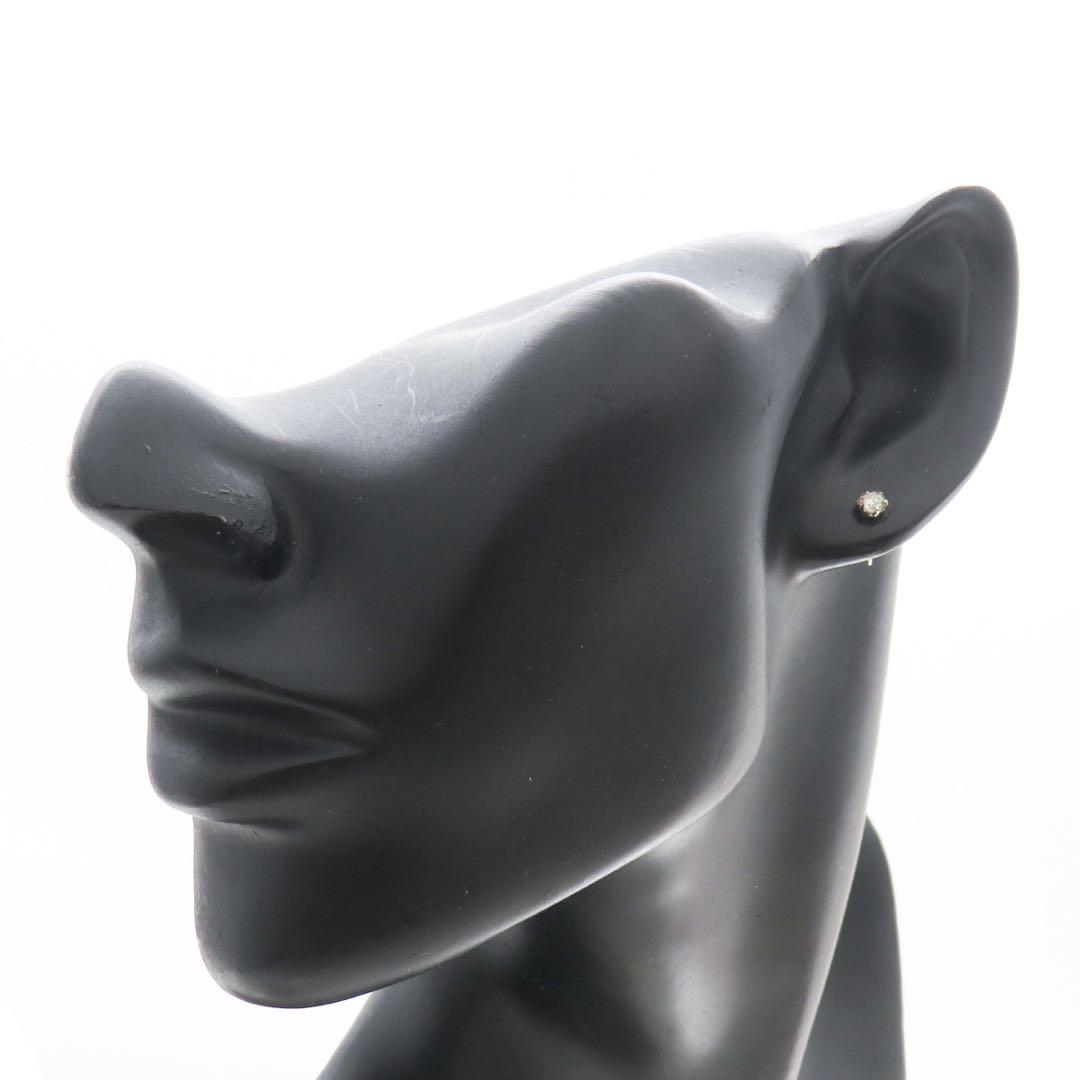 花*ん様 K10WG 天然ダイヤモンド 計0.37ct ピアス　刻印0.20×2