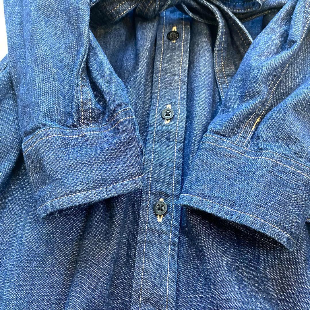 【美品】ローレンラルフローレン　デニム　シャツワンピース　大きい　インディゴ