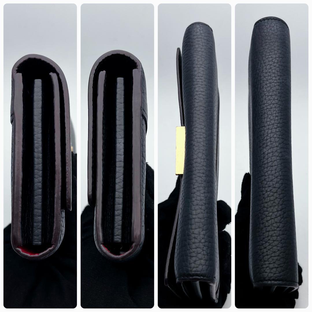 開運財布！ルイヴィトン カプシーヌ 黒 長財布 正規品保証2852